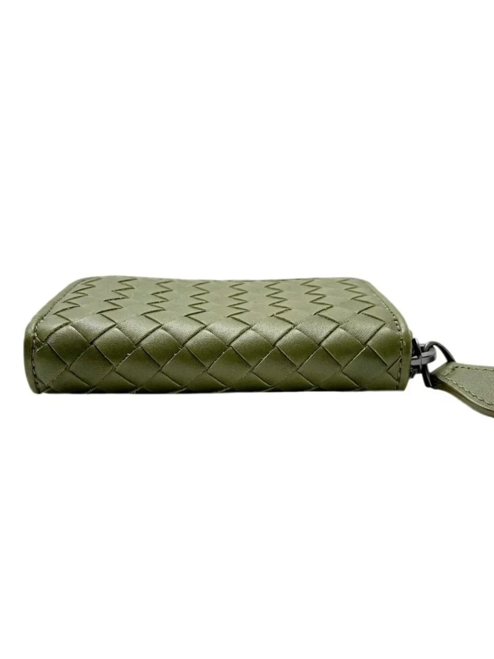 Bottega Veneta Coin Purse Olive Green Items Zip Around